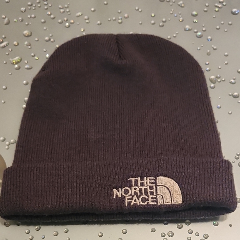 The North Face Black Beanie with White Embroidered Logo